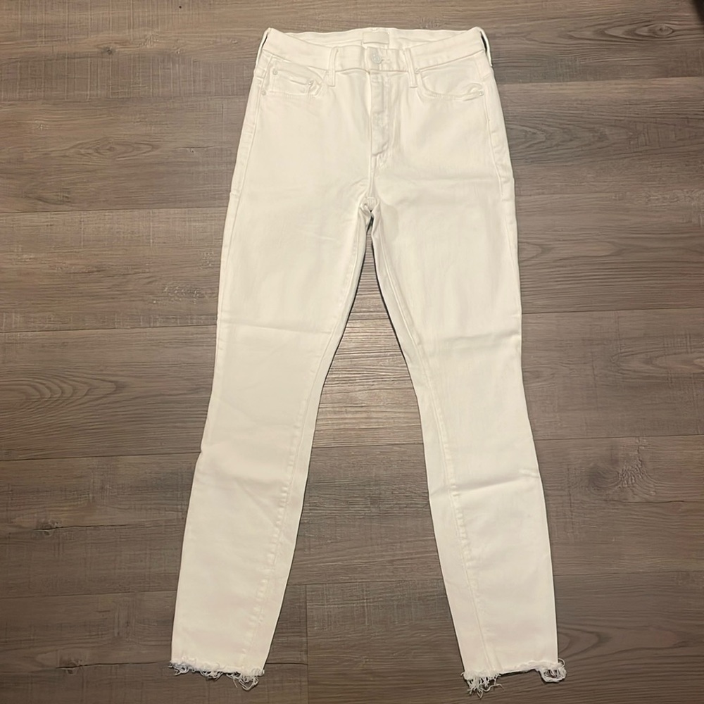 White Mother High-Waisted Looker Jeans